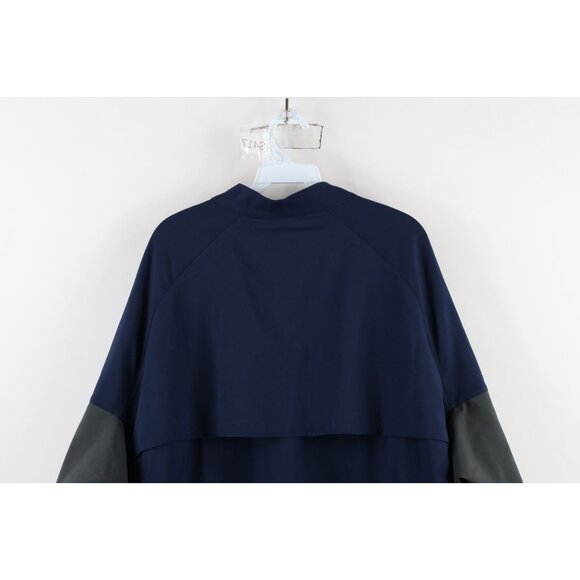 Nike Mens Size 3XL Color Block Swoosh Half Zip Pullover Jacket Navy Blue - Picture 14 of 15